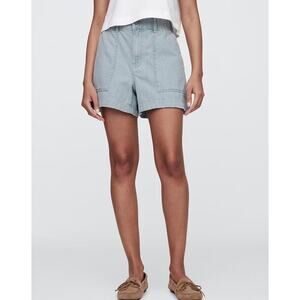 Gap 4" High Rise SuperSoft Denim Utility Shorts
